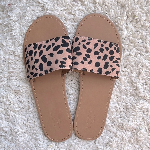 Loft Animal Print Band Slide Sandals - Picture 1 of 6